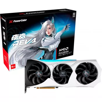 PowerColor Hellhound RX 9070 XT 16GB OC videokarte (RX9070XT 16G-L/OC/REVA)