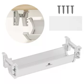 Maclean zemgalda kabeļu/organizators, max. slodze 5 kg, balts, MC-106 W
