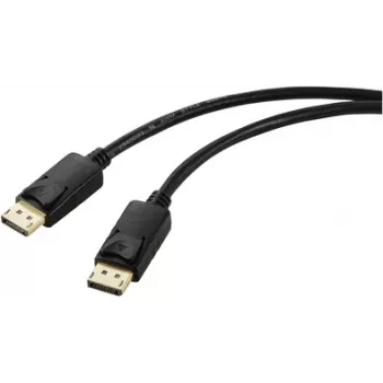 Renkforce DisplayPort savienojuma kabelis, DisplayPort spraudnis – DisplayPort spraudnis, 2.00 m, melns (RF-5771514)