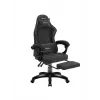 Spēļu krēsls huzaro Force 3.7 Carbon Black — ergonomisks, regulējams augstums 107.5–116.5 cm, 5 riteņi, jostas un kakla spilveni