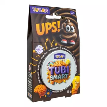 Māla modelēšanas masa TUBAN TUBI SMART – UPS! 50 g, brūna, bērniem, 95×35×165 mm