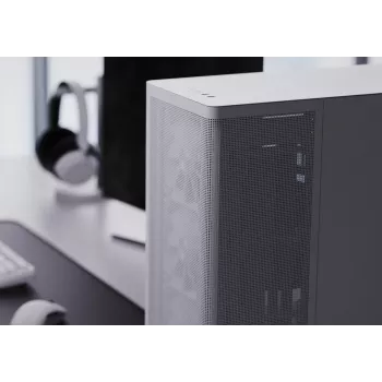 APNX PC Midi Tower C1-R-WT-v1 — Balts, ATX/Micro-ATX/Mini-ITX, 3x120 mm priekšējie ventilatori, 3x3.5 inch + 3x2.5 inch sloti, USB 3.2 Gen1 x2