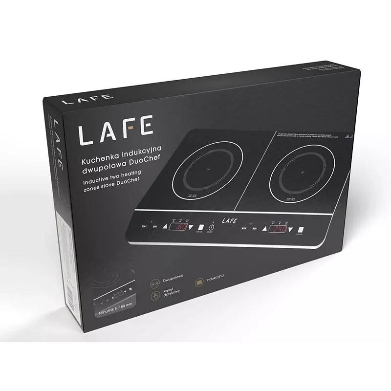 Lafe DuoChef CIY002 2 zonu elektriskā plīts, skārienvadība