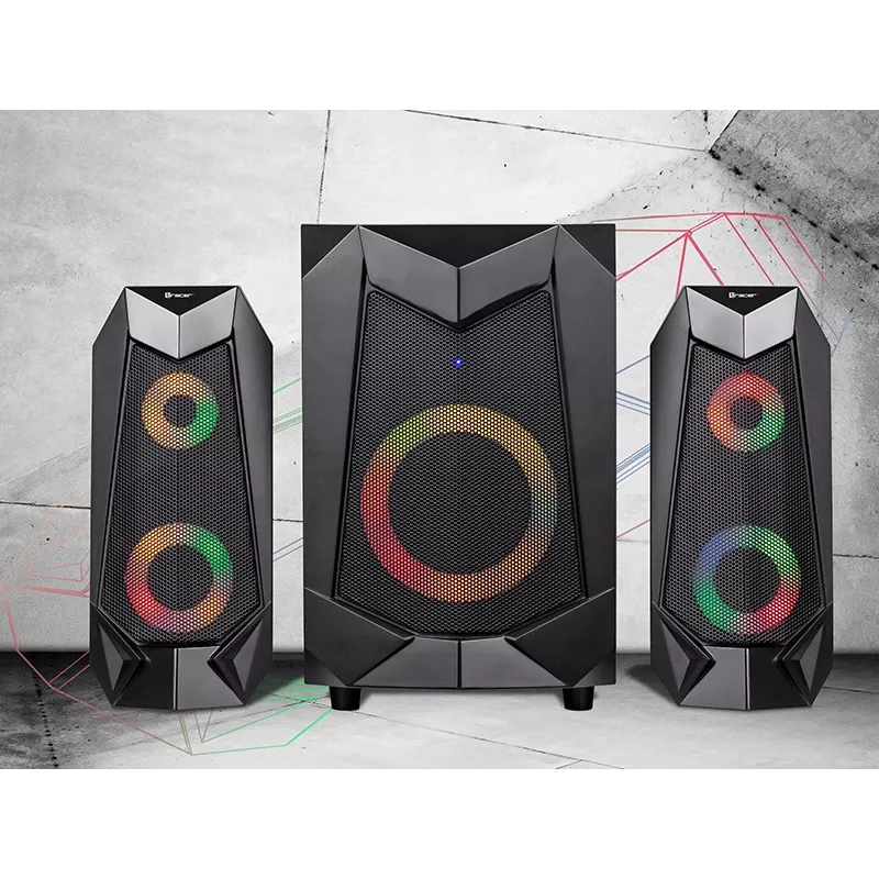 Tracer Hi-Cube 2.1 skaļruņu sistēma ar Bluetooth un RGB apgaismojumu