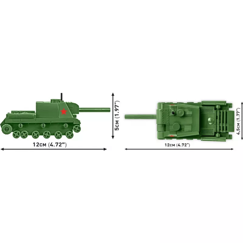 Celtniecības komplekts Cobi ISU 152 — Otrā pasaules kara tēma, 135 gabali, zaļš