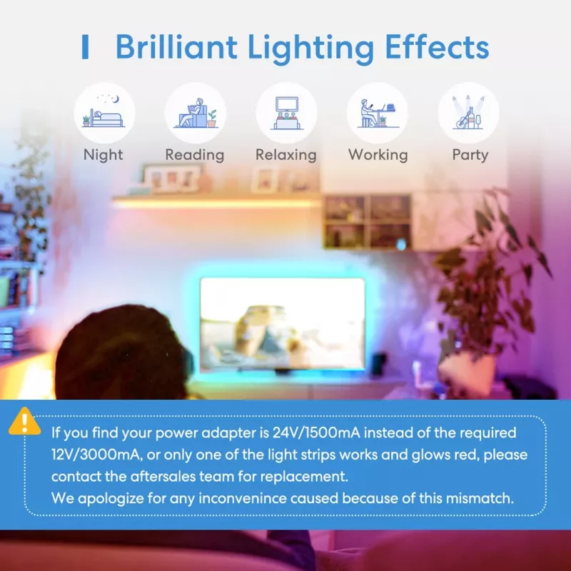 Meross MSL320 LED lente 5 mm viedā WiFi