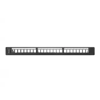 Patch panel 1U LANBERG PPKS-1124-B, 24 porti, 1U, ABS, melns, 482.6×44.5×154 mm