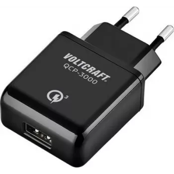 VOLTCRAFT QCP-3000 USB lādētājs kontaktligzdai, izejas strāva (maks.) 3000 mA, 1 x USB, Qualcomm Quick Charge 3.0