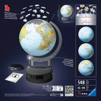 Ravensburger 3D puzle globuss ar apgaismojumu