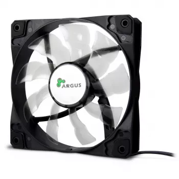INTER-TECH Argus L-12025 120mm korpusa ventilators - Melns