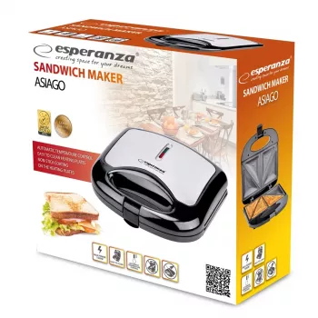 Esperanza ASIAGO sviestmaižu tosteris 1000 W Melns, Balts