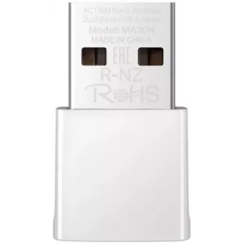 Tīkla USB adapteris MERCUSYS MA30N — Divjoslu Wi‑Fi (2.4/5 GHz), 400/867 Mbps, USB 2.0, Iekšējā antena, Balts