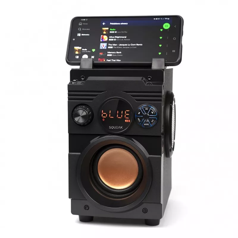Squeak Bassblaster SQ1001 Bluetooth 5.1 skaļrunis, FM radio, MP3 atskaņotājs