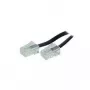 S/CONN 6m RJ45 melns caurspīdīgs savienojuma kabelis