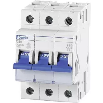 DOEPKE DLS-6H-C20-3-6-KA Slēdzis-Strāvas Automāts C20A 6kA 3-polu 400V C-raksturlīkne