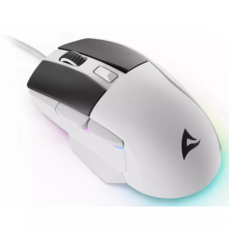 Sharkoon SGM35 vadu optiskā pele, USB Type-A, 6400 DPI, balta