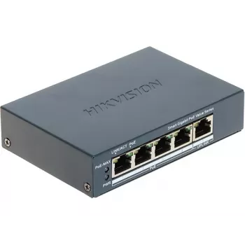 Hikvision DS-3E1505P-EI/M pārvaldāms tīkla slēdzis Gigabit Ethernet (10/100/1000) ar PoE, pelēks