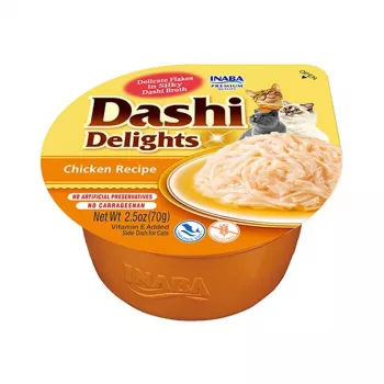 INABA Dashi Delights Vistas gaļa buljonā - kaķu gardumi - 70g