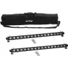 Eurolite LED PIX-16 QCL gaismas stieņu komplekts ar 2x LED PIX-16 QCL gaismas stieņiem un mīksto somu