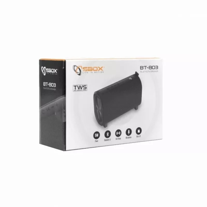 Sbox BT-803 Black — pārnēsājams Bluetooth skaļrunis