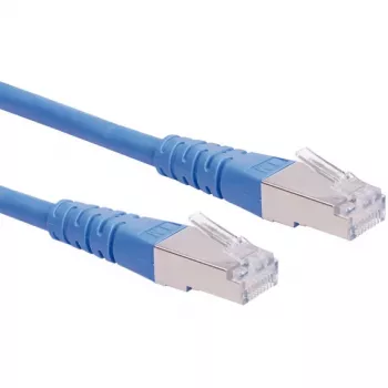 Tīkla kabelis ROLINE S/FTP (PiMF) Patch Cord RJ-45 Cat.6 10.0m Zils