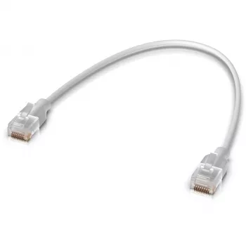 Ubiquiti UACC-Cable-Patch-EL-0.15M-W tīkla kabelis, caurspīdīgi balts, Cat6