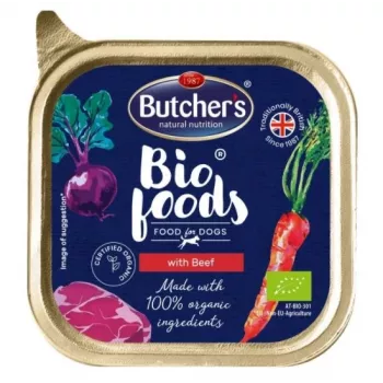 Butcher's Bio Foods ar liellopu un teļa gaļu 150 g, bezgraudu, pieaugušiem suņiem