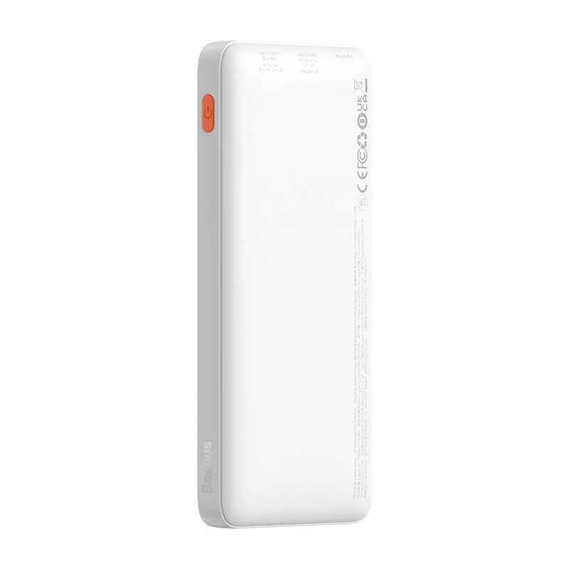 Baseus Airpow Litija polimēra power bank 10000 mAh 20 W Balts
