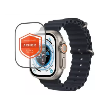 FIXED Armor Rūdīts Stikls Apple Watch Ultra 49mm/Ultra 2 49mm – Melns