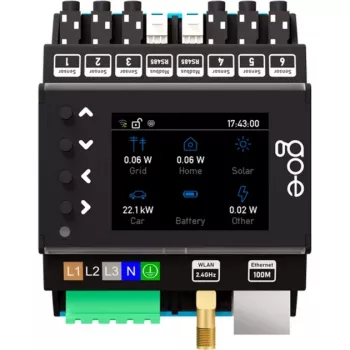 Go-e kontrolieris go-e Charger lādētājiem (Gemini un HOME sērijas), melnā krāsā