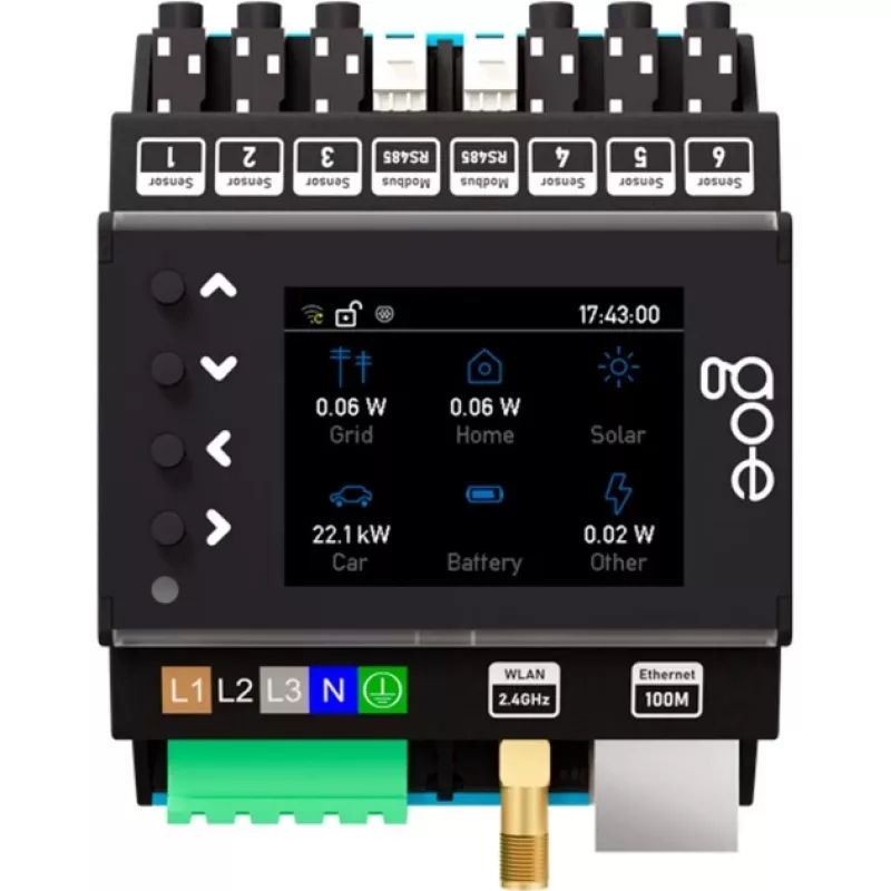 Go-e kontrolieris go-e Charger lādētājiem (Gemini un HOME sērijas), melnā krāsā