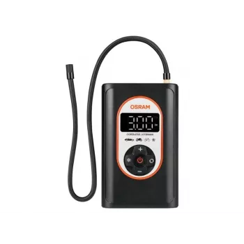 Pneimatiskais kompresors Ledvance O4062172306294 — 12V uzlādējams sūknis, 8.3 bar, digitālais displejs