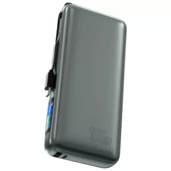 Power bank 4smarts 541603 — Li-Ion 20000 mAh, USB-C + USB-A, 165W kopējā jauda, 5A, pelēks