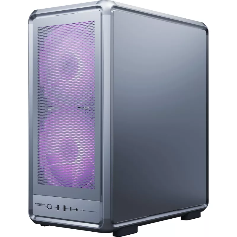 Cooler Master MasterFrame 500 Mesh ARGB Midi Tower datora korpuss, sudraba, rūdīts stikls