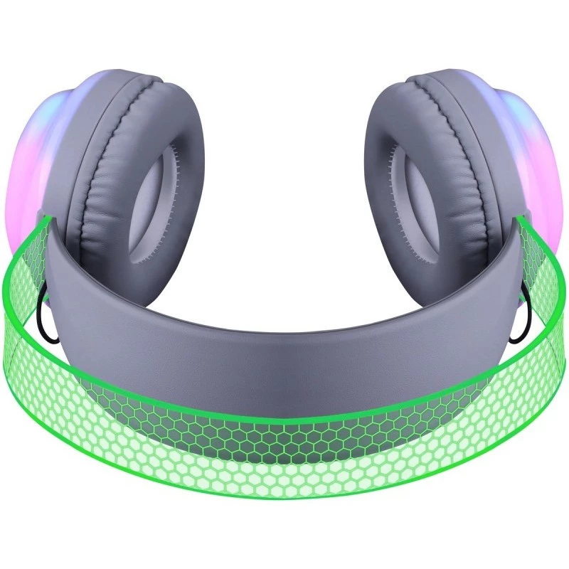 Defender FreeMotion B651 63651 bezvadu austiņas, uzliekamas uz ausīm, Bluetooth 5.3, RGB fona apgaismojums, 20–20000 Hz, 105 dB, USB-C, AUX, baltā krāsā
