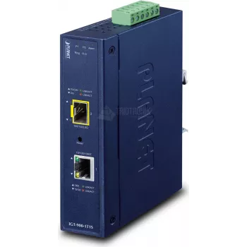 PLANET IGT-900-1T1S Industriālais tīkla pārveidotājs 1 ports RJ45 + SFP IP30