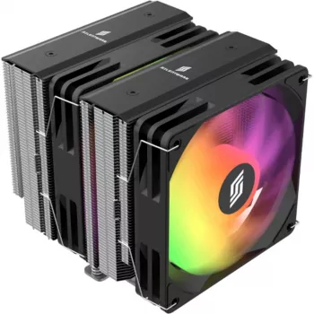 CPU dzesētājs Silentware Titan RGB Dual-Tower ar 6 siltuma caurulēm un 2×120mm PWM A-RGB ventilatoriem