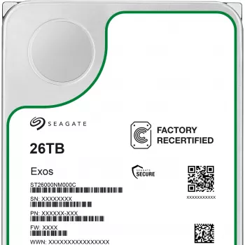 3.5 collu SEAGATE Exos 26TB SATA korporatīvais HDD atjaunots