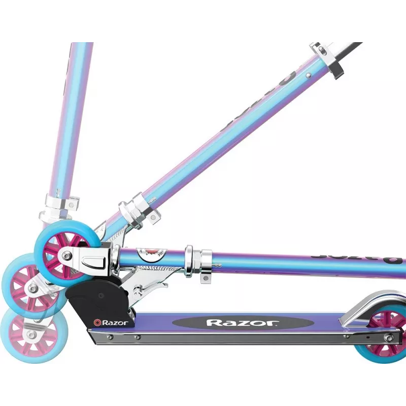 Scooter Razor A Special Edition Kids Multicolour – alumīnija klājs, PU riteņi, 2 riteņi, salokāms, max slodze 65 kg