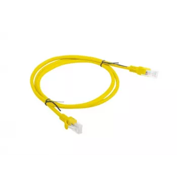 LANBERG RJ-45 Cat5e savienotājkabelis PCU5-10CC-0100-Y, 1 m, U/UTP, CCA vadi, dzeltens