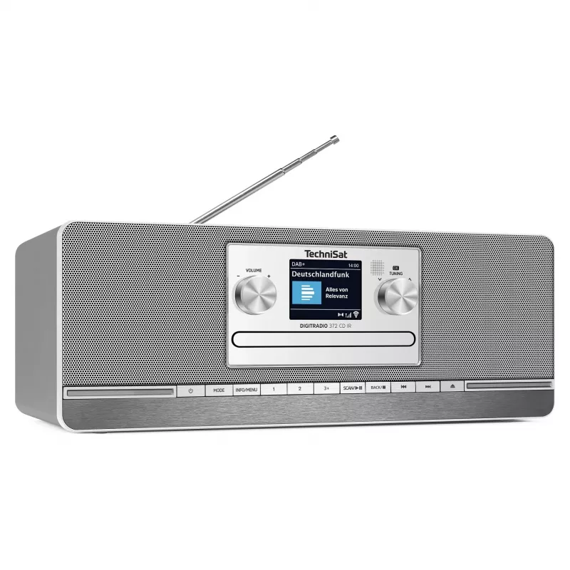 TechniSat DIGITRADIO 372 CD IR interneta, analogā un digitālā radio, antracīts/sudrabs