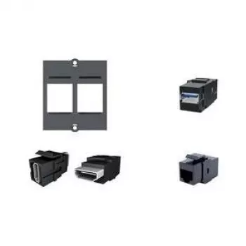 BACHMANN HDMI Keystone Buchse Buchseschwarz - 1 x HDMI 2.0