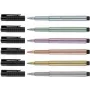 Pildspalva Faber-Castell 167351 Silver Stick, melna un sudraba, 1 gab.