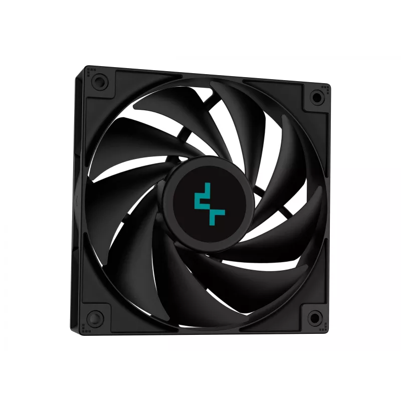 DeepCool LS520S Zero Dark AIO šķidruma dzesēšanas sistēma procesoram, 240 mm, 2x 120 mm PWM ventilatori, AM4/AM5/LGA2066, melna