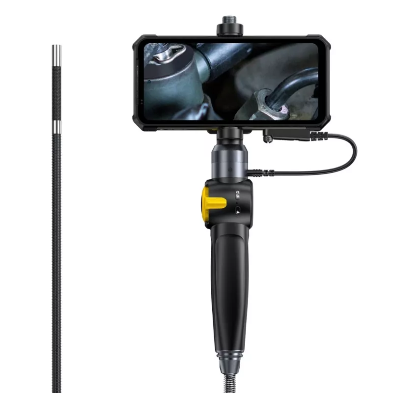 Ulefone uSmart E03 UF-EC03 endoskopa kamera, 1280x720 HD, 180° uz abām pusēm lokāma zonde, 6 LED, IP67, 1 m pustiegls kabelis