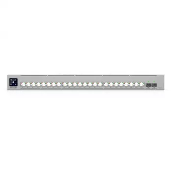Tīkla slēdzis Ubiquiti UniFi ECS-24-POE — pārvaldāms L2/L3, 24× 10G RJ-45, PoE, 1U, pelēks