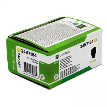Lexmark 24B7184 toner kasetne 1 gab. Oriģināla dzeltena