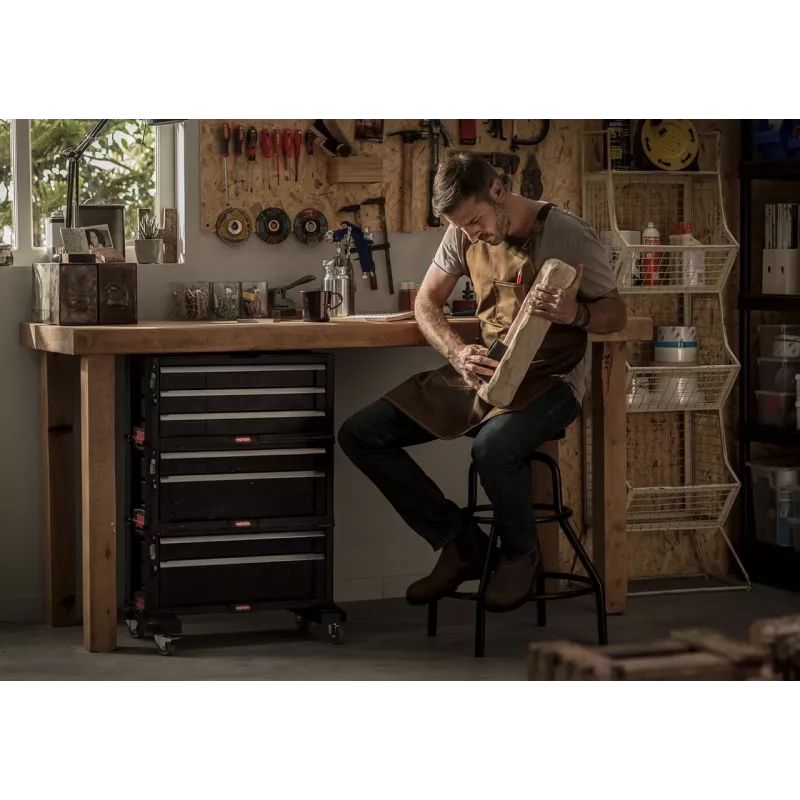 Keter 237786 mobilais instrumentu plaukts ar 6 atvilktnēm