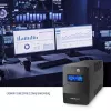 Qoltec Monolith UPS Double-conversion Online 0.65 kVA 360 W 2 AC izejas