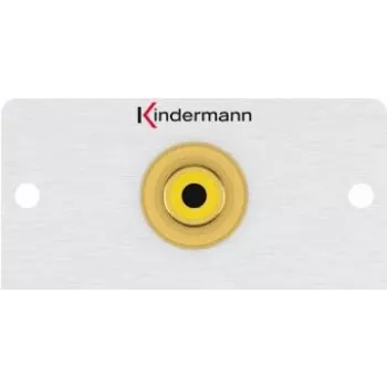 RCA ligzda Kindermann 7444000503 puseizmēra anodēta alumīnija panelī